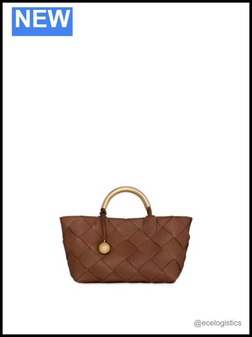 FRANKIE WOVEN MINI TOTE 100% Cow Leather Satchel Convertible